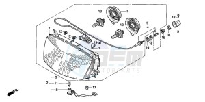 ST1100 drawing HEADLIGHT