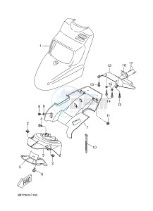 CW50N BW'S NAKED (2B7P 2B7P 2B7P) drawing FRONT FENDER