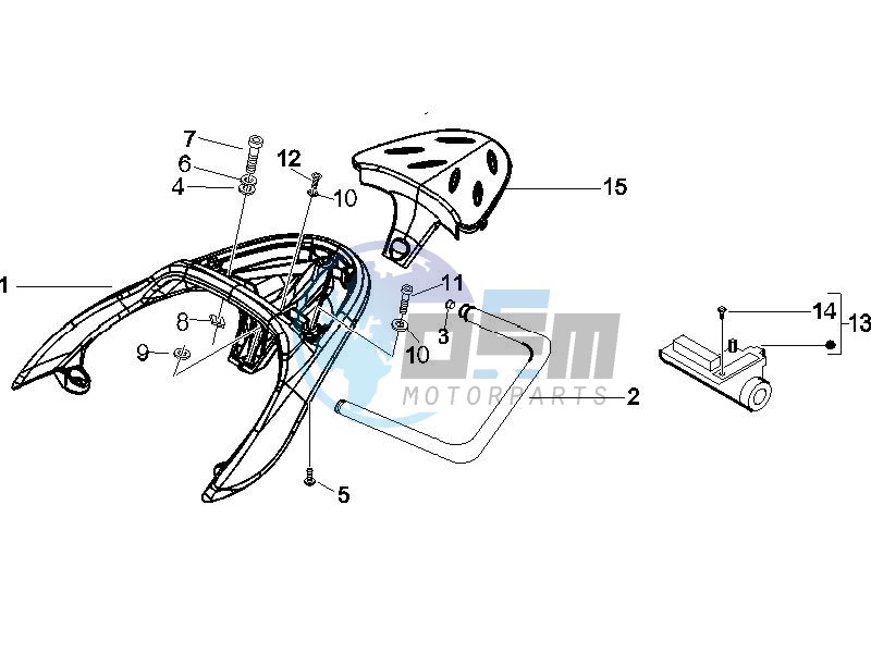 Rear luggage rack