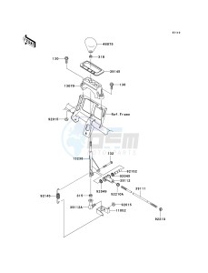 KVF 750 F [BRUTE FORCE 750 4X4I] (F8F) F8F drawing CONTROL