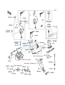 NINJA ZX-6R ZX600RDF FR GB XX (EU ME A(FRICA) drawing Ignition Switch