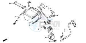 CRF450X drawing BATTERY