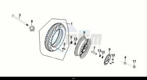 FIDDLE IV 125 (XG12W1-EU) (M0-M3) drawing FRONT WHEEL