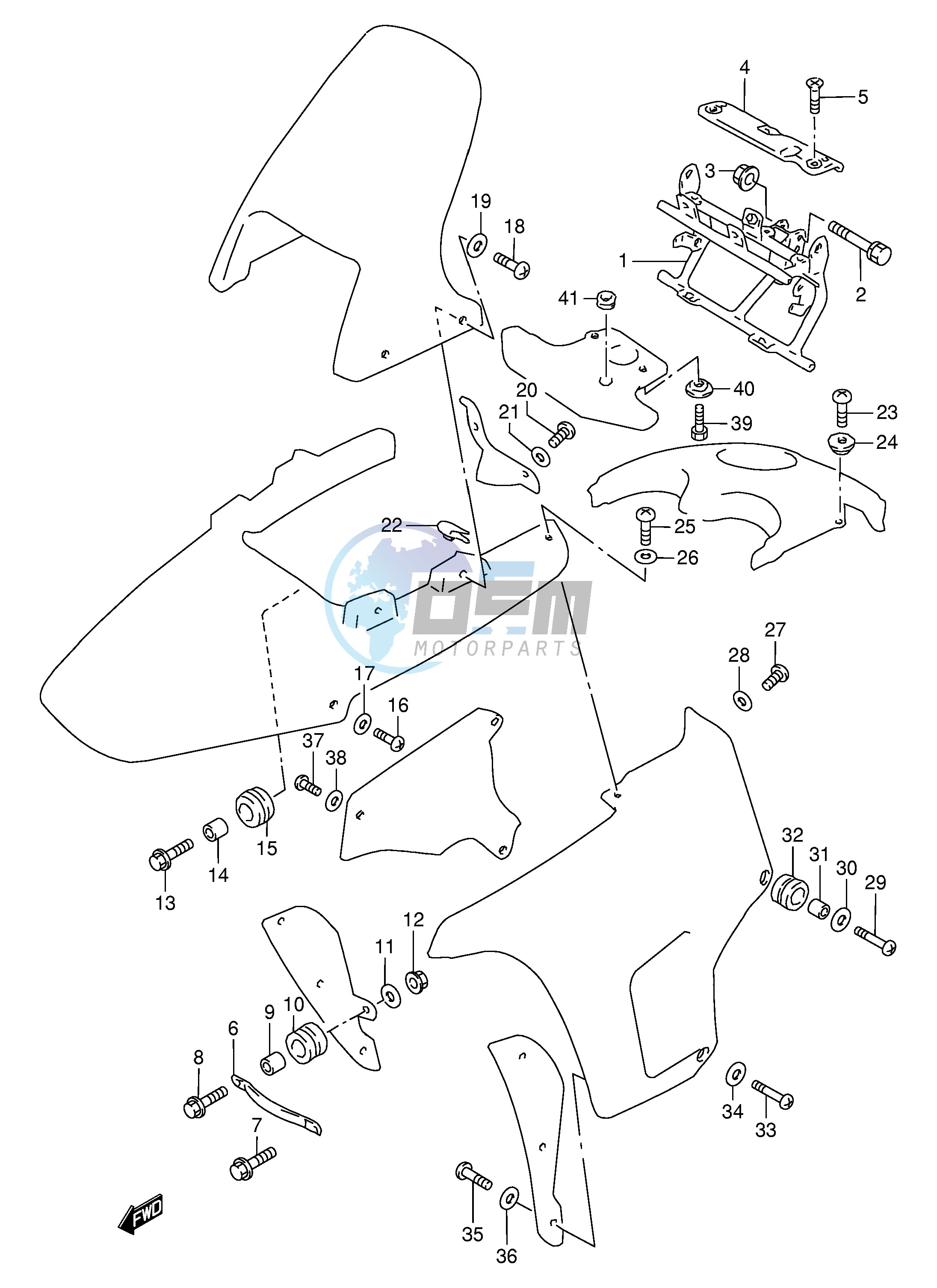 COWLING FITTING SET