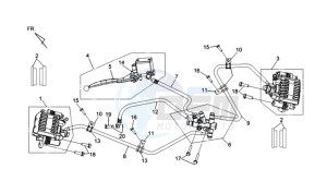 QUAD RAIDER 600 LE CHASSIS LONG drawing BRAKE CALIPER FOR / BRAKE LEVER / BRAKE LINES