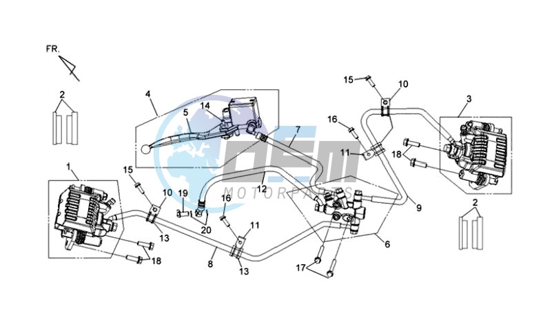 BRAKE CALIPER FOR / BRAKE LEVER / BRAKE LINES