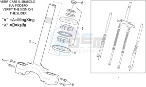 Sport City Street 125 4t 4v e3 drawing Front fork I