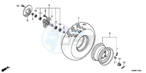 TRX250XB drawing FRONT WHEEL