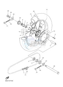 YZ250FX (B297 B298 B299 B299 B29A) drawing REAR WHEEL