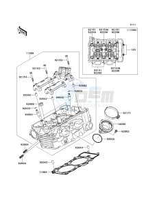 KLE 650 A [VERSYS EUROPEAN] (A7F-A8F) A8F drawing CYLINDER HEAD