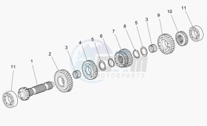 Griso V 850 IE IE drawing Primary gear shaft