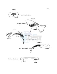 KVF750_4X4_EPS KVF750GCF EU GB drawing Decals(Black)(EU,UK)