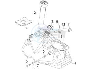 Beverly 250 Tourer e3 drawing Fuel Tank