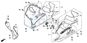 CBR600F drawing LOWER COWL