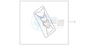 CBR1000RA9 France - (F / ABS CMF HRC MKH MME) drawing TANK PAD HRC LOGO