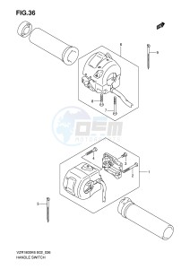 VZR1800 (E2) INTRUDER drawing HANDLE SWITCH (SEE NOTE)