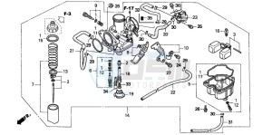 TRX250TM FOURTRAX RECON drawing CARBURETOR