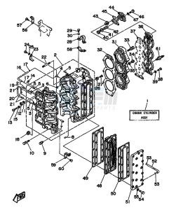 90A drawing CYLINDER--CRANKCASE