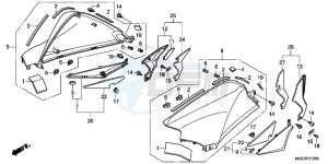 VFR1200FD VFR1200F UK - (E) drawing TANK COVER