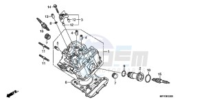 VT1300CXAB drawing FRONT CYLINDER HEAD