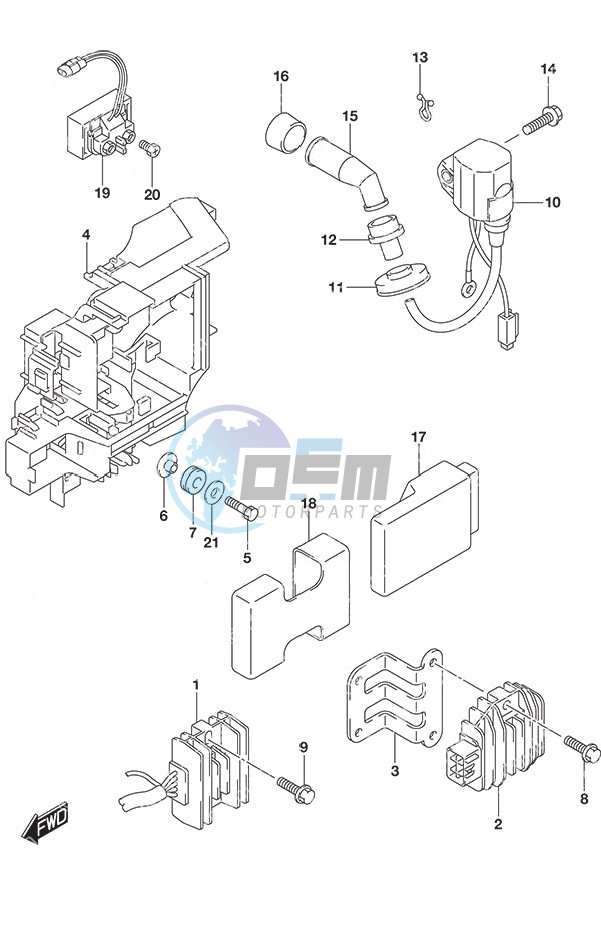 Rectifier/Ignition Coil Non-Remote Control