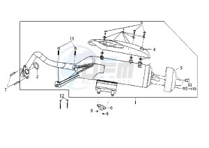 EURO MX E2 - 125 cc drawing EXHAUST