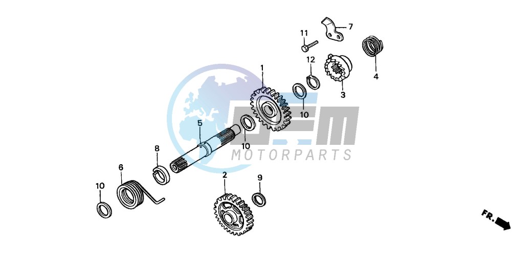 KICK STARTER SPINDLE