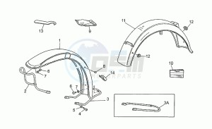 California III 1000 Carburatori Carburatori drawing Front/rear mudguards