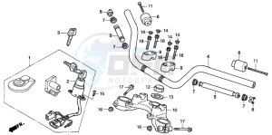 CB250 drawing HANDLE PIPE/TOP BRIDGE