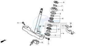 VT750DC BLACK WIDOW drawing STEERING STEM