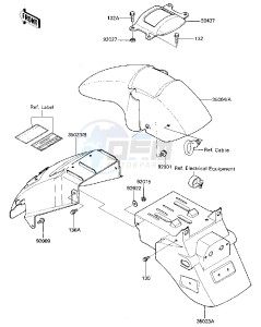 ZX 600 A [NINJA 600] (A3) [NINJA 600] drawing FENDERS