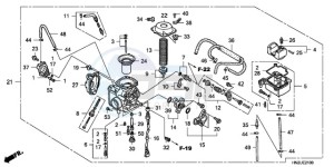 TRX500FAA Australia - (U) drawing CARBURETOR