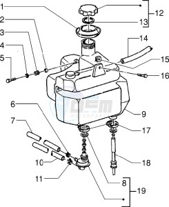 Zip 50 RST freno a disco drawing Fuel Tank