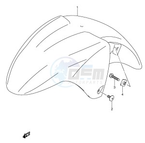 GSX750F (E2) drawing FRONT FENDER