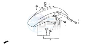 CBF600NA drawing FRONT FENDER