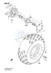 LT-Z400 (E19) drawing FRONT WHEEL