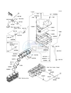 ZX 900 F [NINJA ZX-9R] (F1-F2) [NINJA ZX-9R] drawing AIR CLEANER