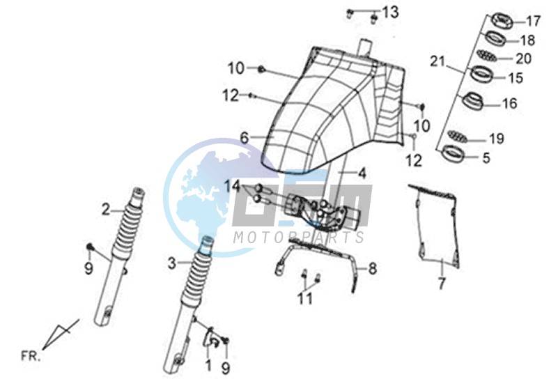 YOKE / FRONT FORK / STEERING HEAD BEARING