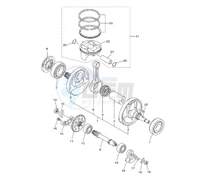 YZ F 450 drawing CRANKSHAFT AND PISTON