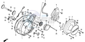 TRX200D FOURTRAX 200 drawing LEFT CRANKCASE COVER