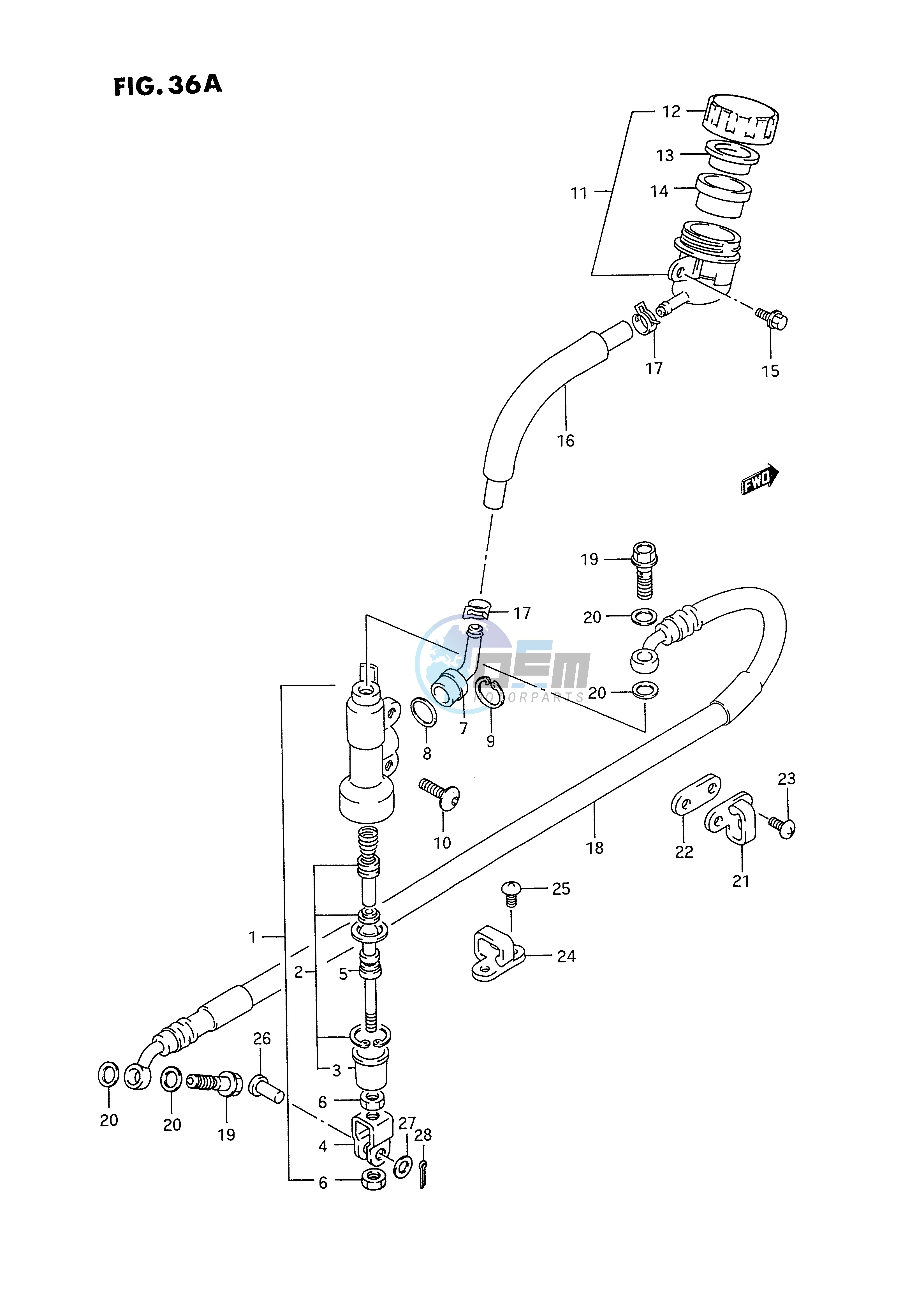 REAR MASTER CYLINDER (MODEL P R S)