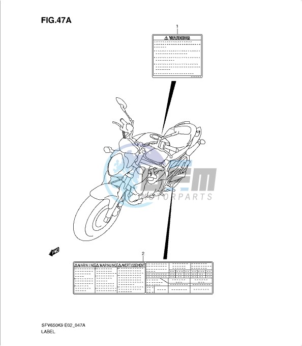 LABEL SFV 650 (MODEL K9 - L4)