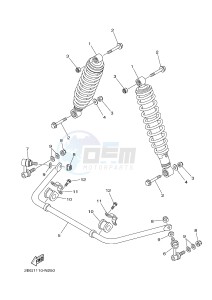 YFM700FWAD YFM700PE GRIZZLY 700 EPS (2BG3 2BG4) drawing REAR SUSPENSION