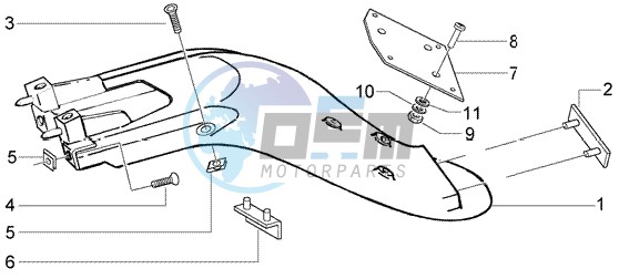 Rear mudguard