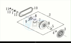 MAXSYM TL 508 (TL50W2-EU) (M2) drawing MOVABLE DRIVE FACE / MAXSYM TL 508 (TL50W2-EU) (M2)