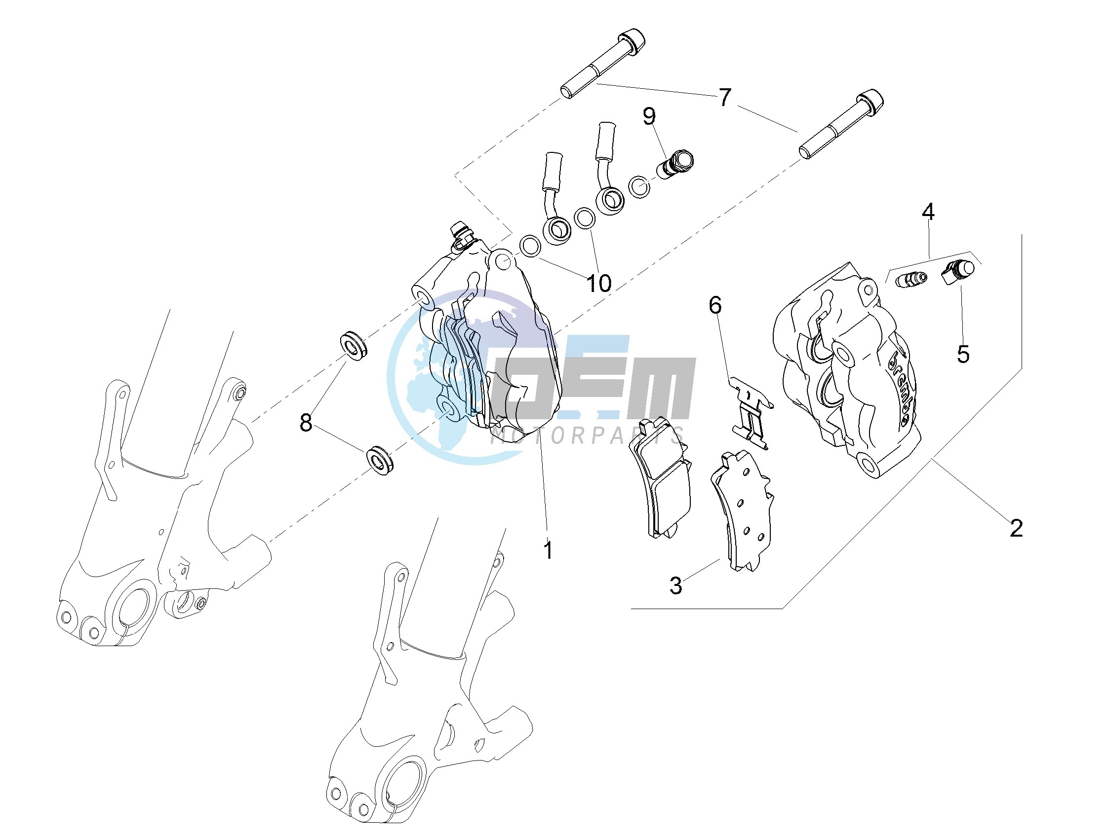 Front brake caliper