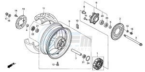 CBR600FS drawing REAR WHEEL (2)