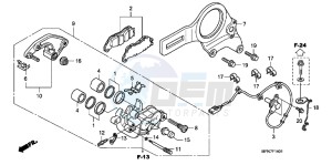 CB1000RAC drawing REAR BRAKE CALIPER (CB1000RA)