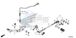 CBR250RAF CBR250RA Europe Direct - (ED) drawing PEDAL