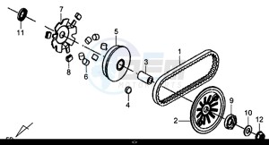 X'PRO 50 (25 Km/h) (AE05W9-NL) (E4) (L8-M1) drawing MOVABLE DRIVE FACE